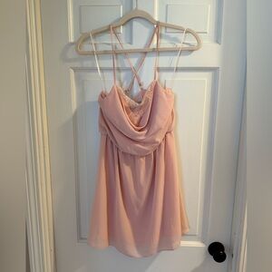 Elegant Pink Mini Dress